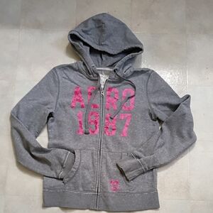 Aeropostale Gray Hoodie with Pink Logo